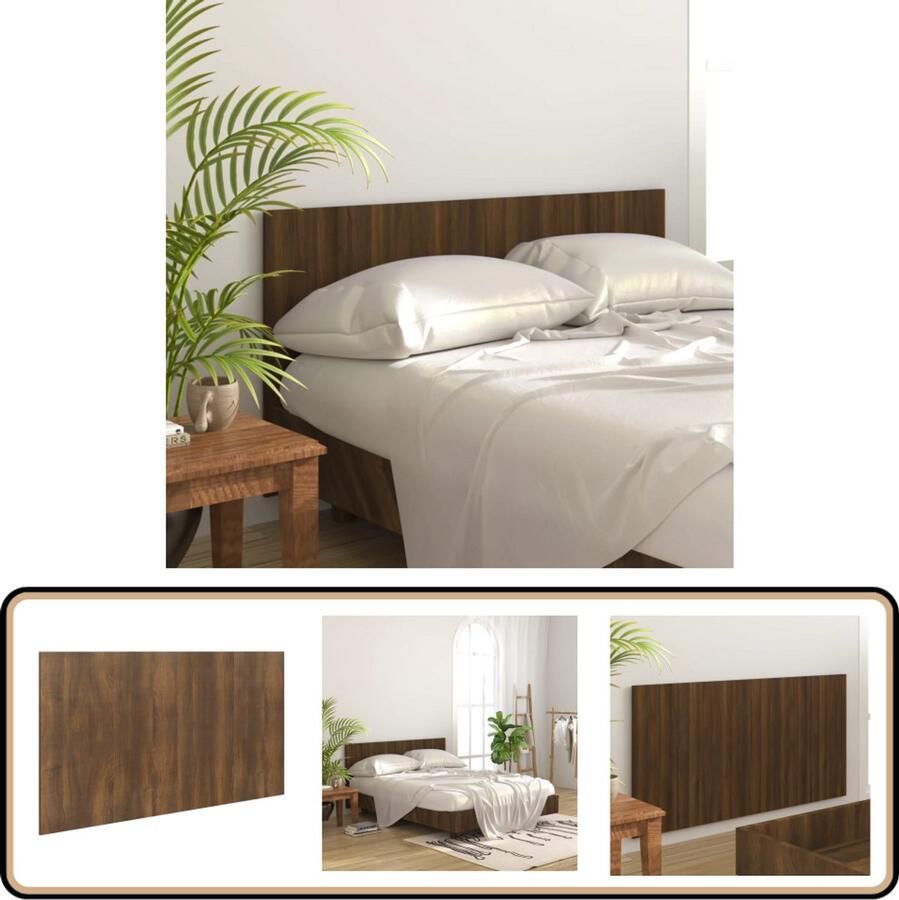 VidaXL Hoofdbord 160x80 cm Bruin Eikenhout Hoofd Bord Hoofdkussen Klassieke Stijl Houten Hoofdbord Bruin Eiken Bedroom Decor Slaapkamers Kamerdecoratie