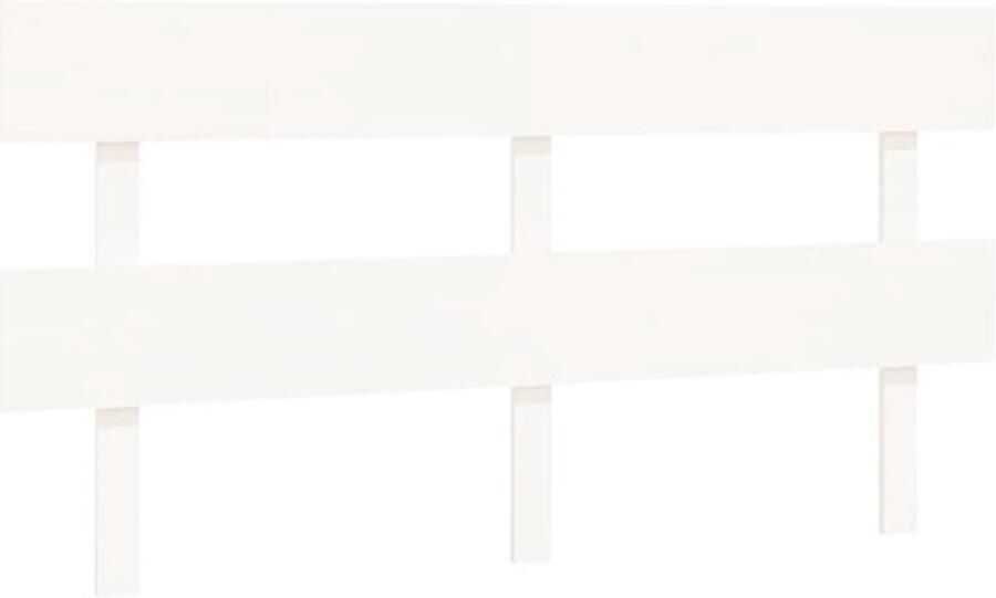 VidaXL Hoofdbord 154x3x81 cm massief grenenhout wit