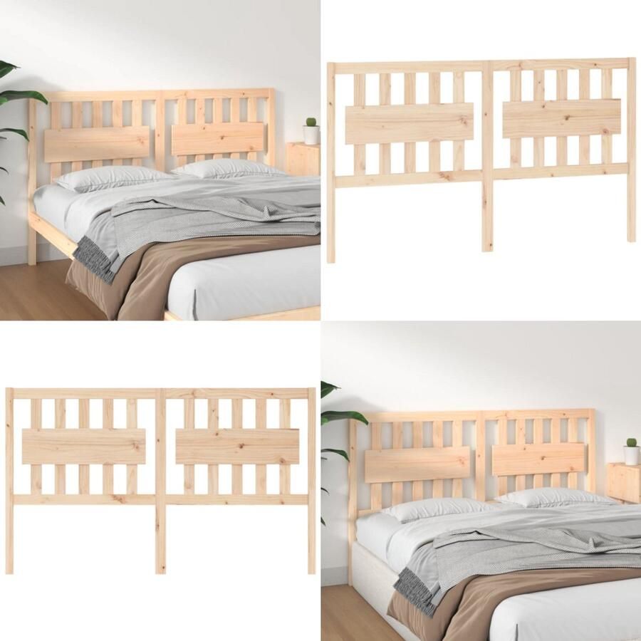 VidaXL Hoofdbord 165 5x4x100 cm massief grenenhout Hoofdbord Hoofdborden Hoofdeinde Houten Hoofdbord