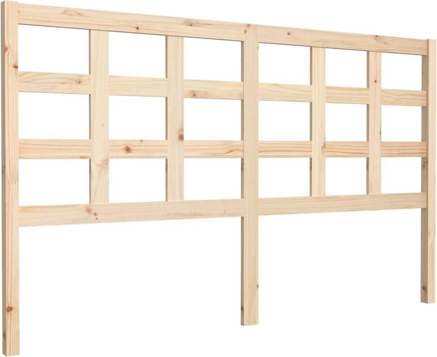 VidaXL Hoofdbord 165 5x4x100 cm Massief Grenenhout Houten Hoofdbord Hoofdbed Grenenhout Hoofdbord Bruine Hoofdbord Landelijke Hoofdbord Modern Hoofdbord Hoofdeinde Bed Accessoires Slaapkamers - Foto 2