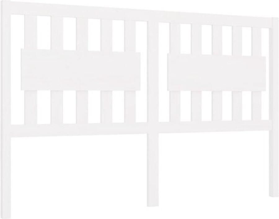 VidaXL Hoofdbord 165 5x4x100 cm massief grenenhout wit - Foto 2