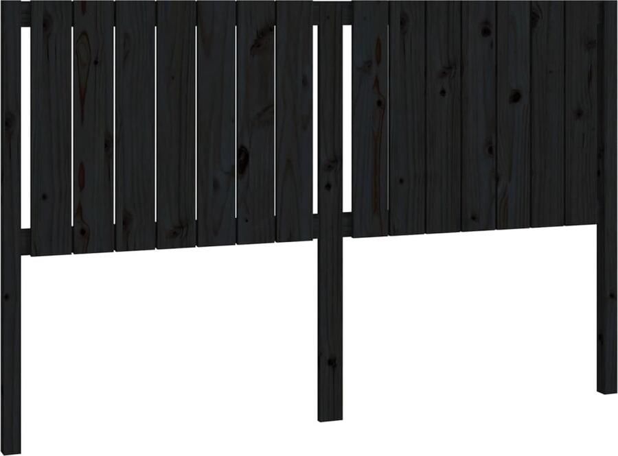 VidaXL Hoofdbord 165 5x4x100 cm massief grenenhout zwart
