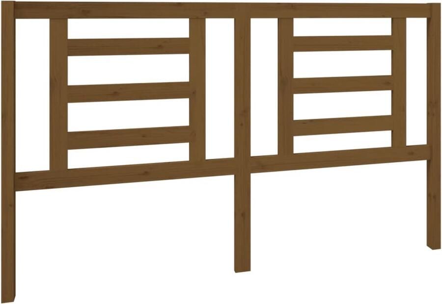 VidaXL Hoofdbord 166x4x100 cm massief grenenhout honingbruin - Foto 7