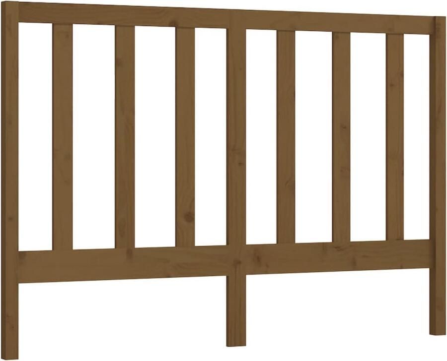 VidaXL Hoofdbord 166x4x100 cm massief grenenhout honingbruin - Foto 2