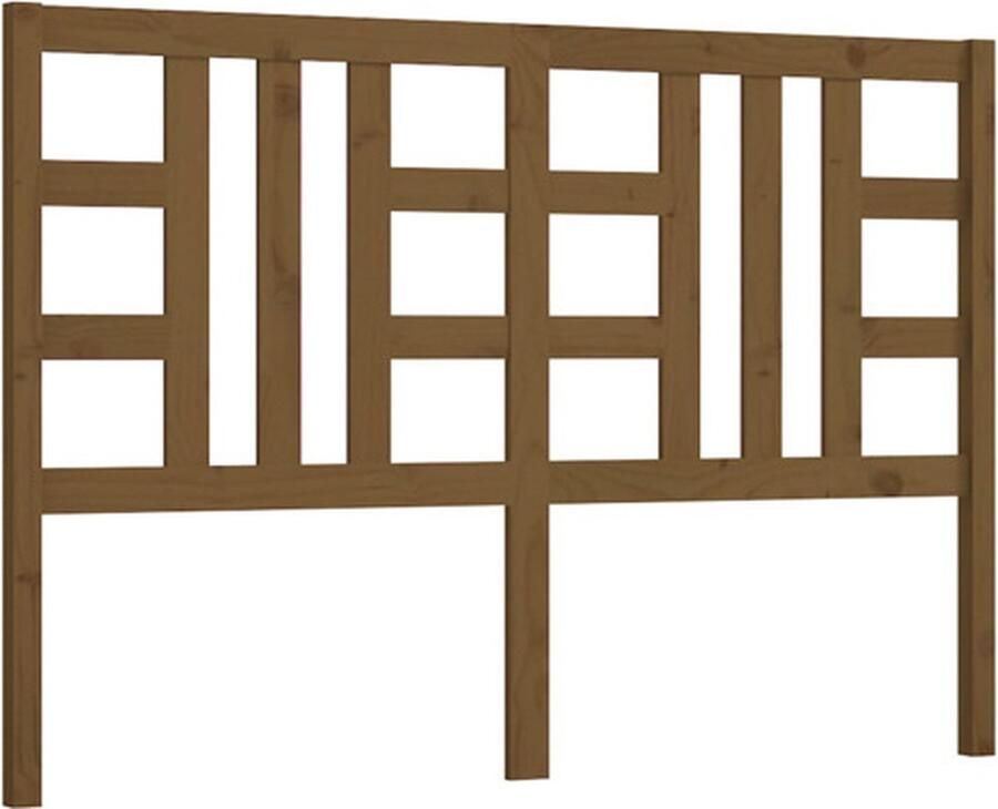 VidaXL Hoofdbord 166x4x100 cm massief grenenhout honingbruin - Foto 1