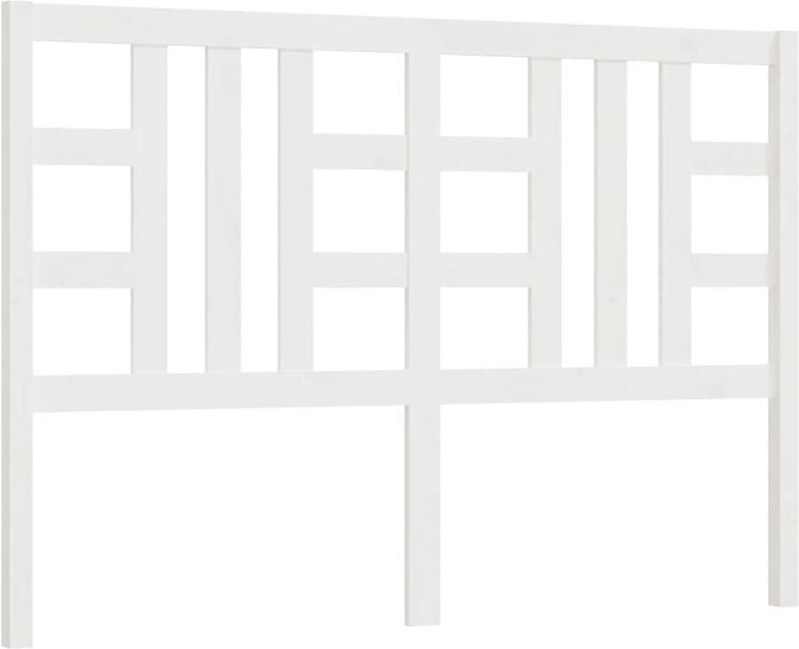 VidaXL Hoofdbord 166x4x100 cm massief grenenhout wit - Foto 5