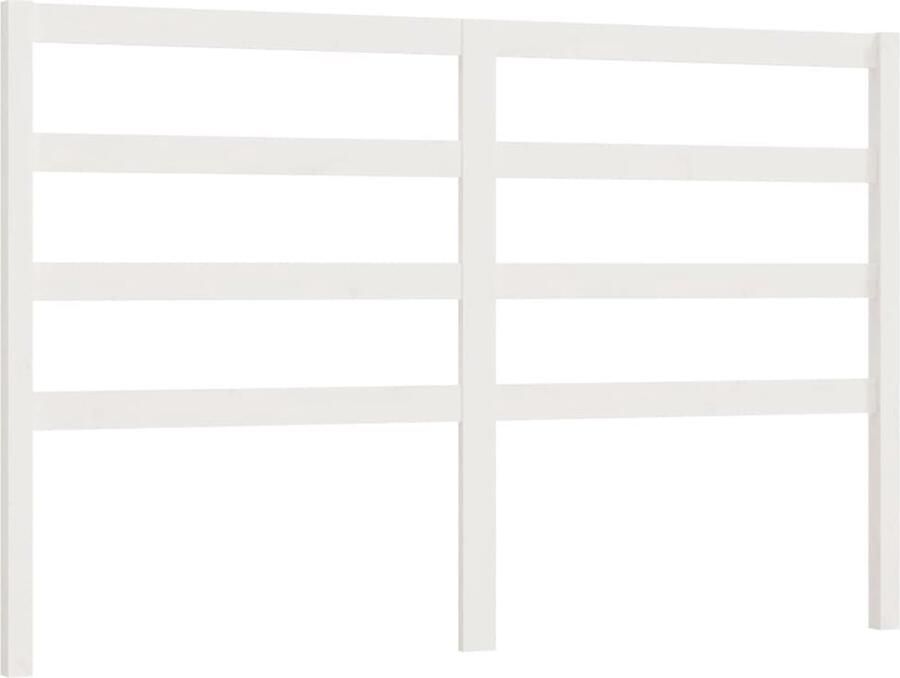 VidaXL Hoofdbord 166x4x100 cm massief grenenhout wit - Foto 5