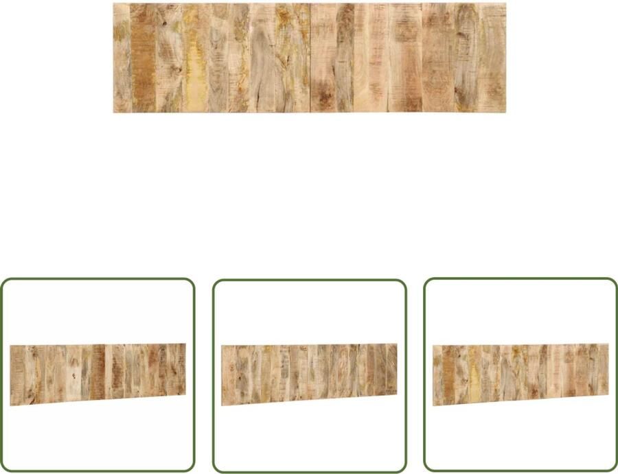 VidaXL Hoofdbord 180 cm massief ruw mangohout Hoofdbord Beddecoratie Mango Wood Houten Hoofdbord Landelijke Woonstijl Vintage Meubels Kamermeubel Slaapkamervloer Bedroom Decor Rustiek Hoofdbord Massief Hout