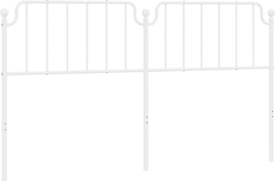 VidaXL Hoofdbord 180 cm metaal wit