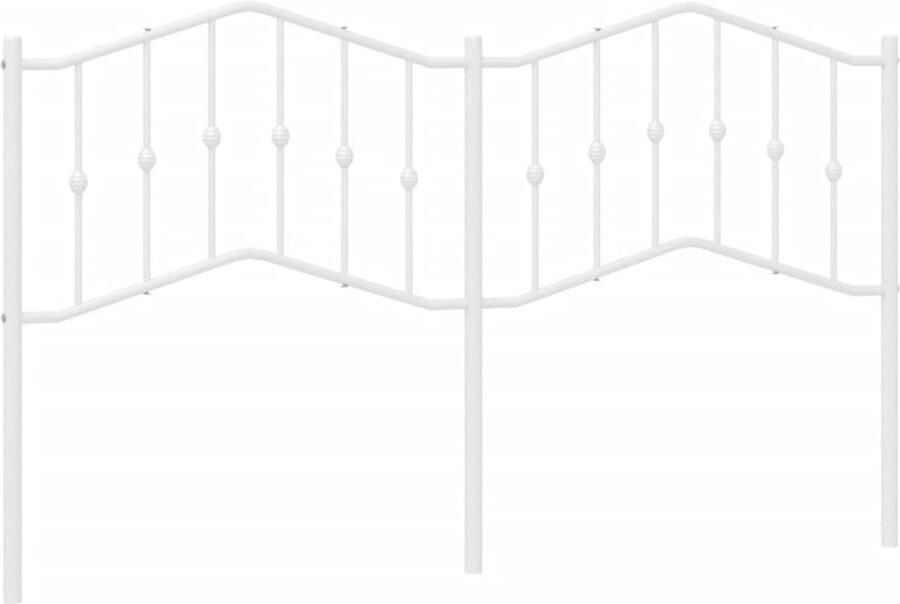 VidaXL Hoofdbord 180 cm metaal wit - Foto 3