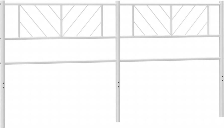 VidaXL Hoofdbord 180 cm metaal wit - Foto 6