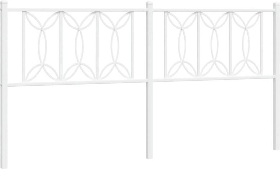 VidaXL Hoofdbord 180 cm metaal wit