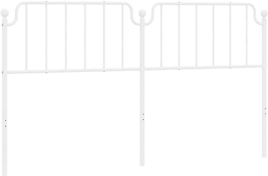 VidaXL Hoofdbord 180 cm metaal wit