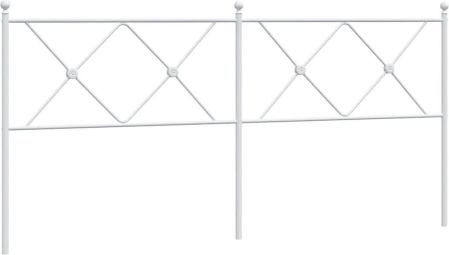 VidaXL Hoofdbord 180 cm metaal wit