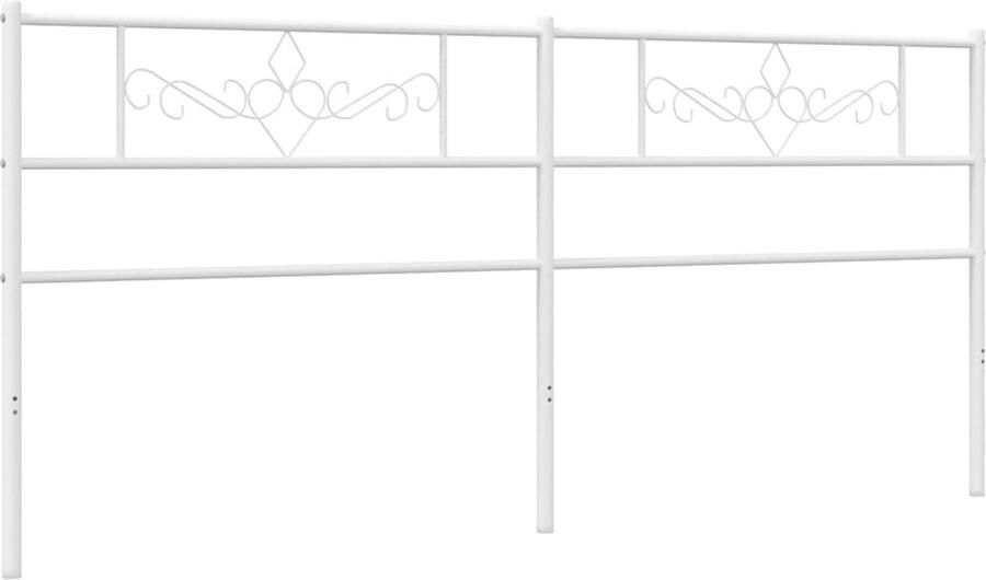 VidaXL Hoofdbord 180 cm metaal wit - Foto 3