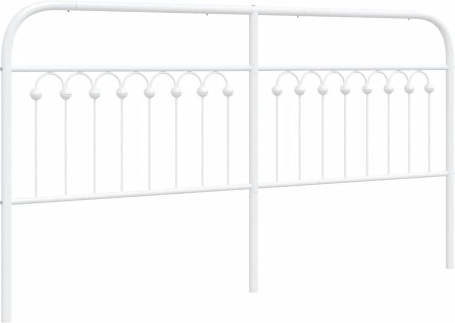 VidaXL Hoofdbord 180 cm metaal wit