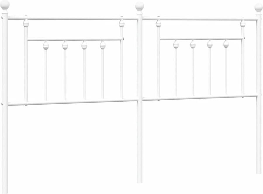 VidaXL Hoofdbord 180 cm metaal wit