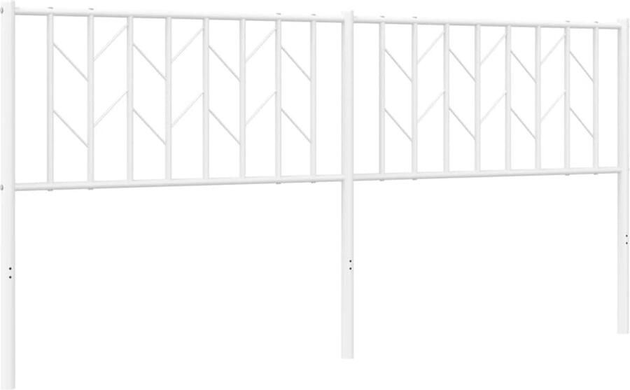 VidaXL Hoofdbord 180 cm metaal wit - Foto 3
