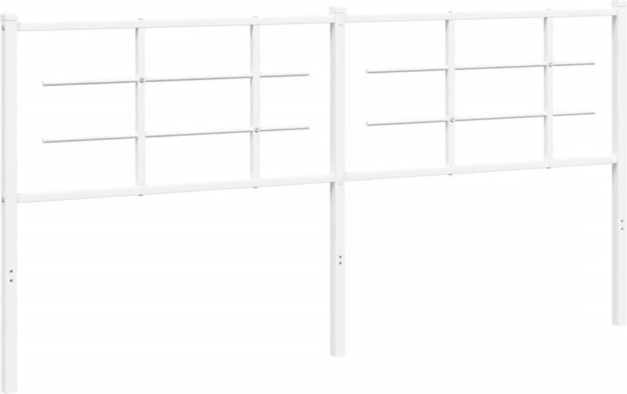 VidaXL Hoofdbord 180 cm metaal wit - Foto 3