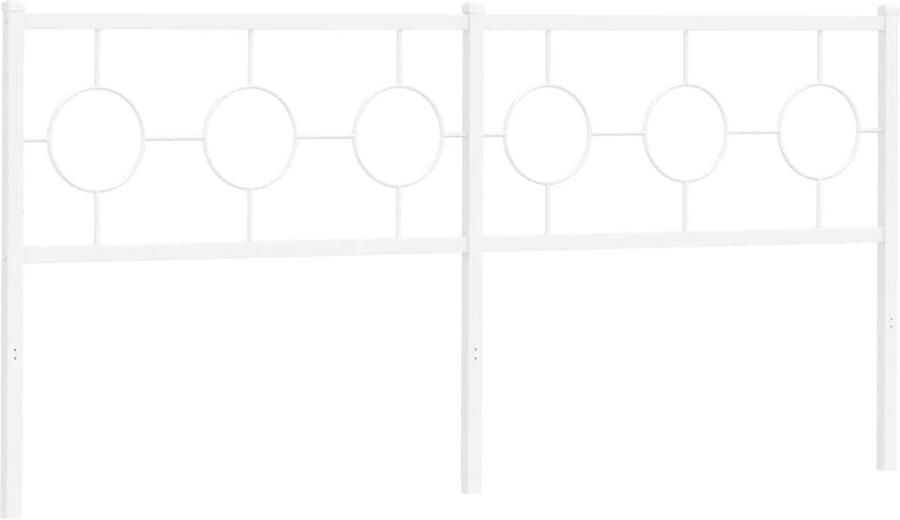 VidaXL Hoofdbord 180 cm metaal wit