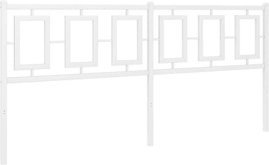 VidaXL Hoofdbord 180 cm metaal wit - Foto 3