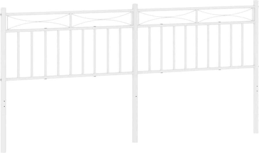VidaXL Hoofdbord 180 cm metaal wit - Foto 5