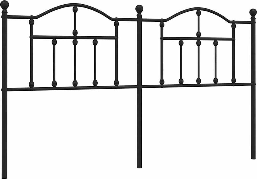 VidaXL Hoofdbord 180 cm Metaal Zwart Hoofdbord Hoofddekking Beddecoratie Metalen Hoofdbord Zwart Hoofdbord 180 Cm Bed Frame Slaapkamer - Foto 2