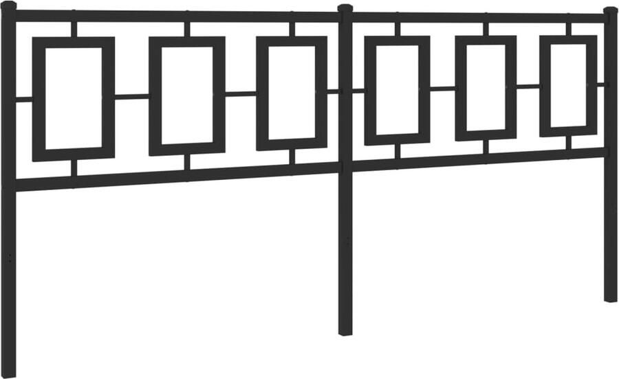 VidaXL Hoofdbord 180 cm metaal zwart