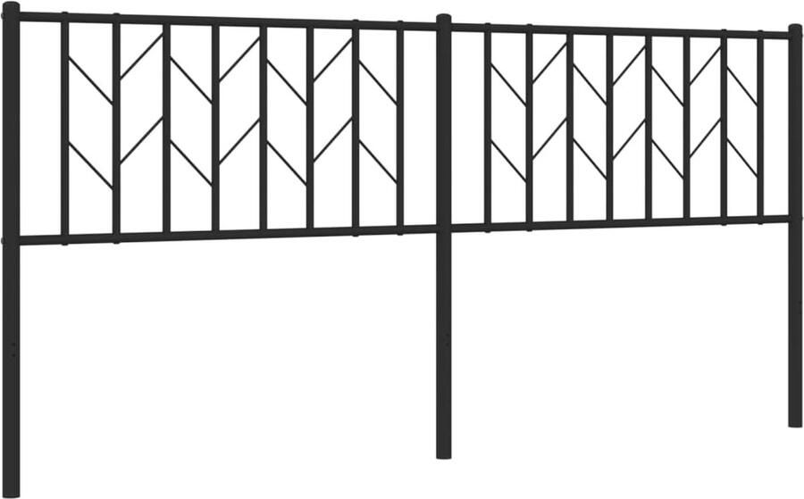 VidaXL Hoofdbord 180 cm metaal zwart - Foto 3