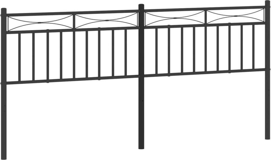 VidaXL Hoofdbord 180 cm metaal zwart - Foto 3