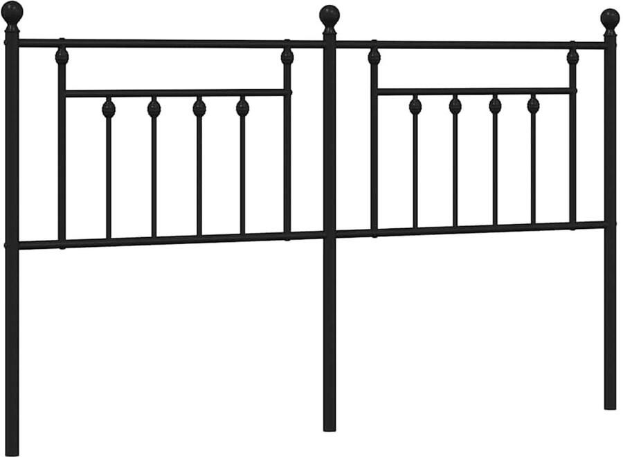 VidaXL Hoofdbord 180 cm metaal zwart - Foto 2