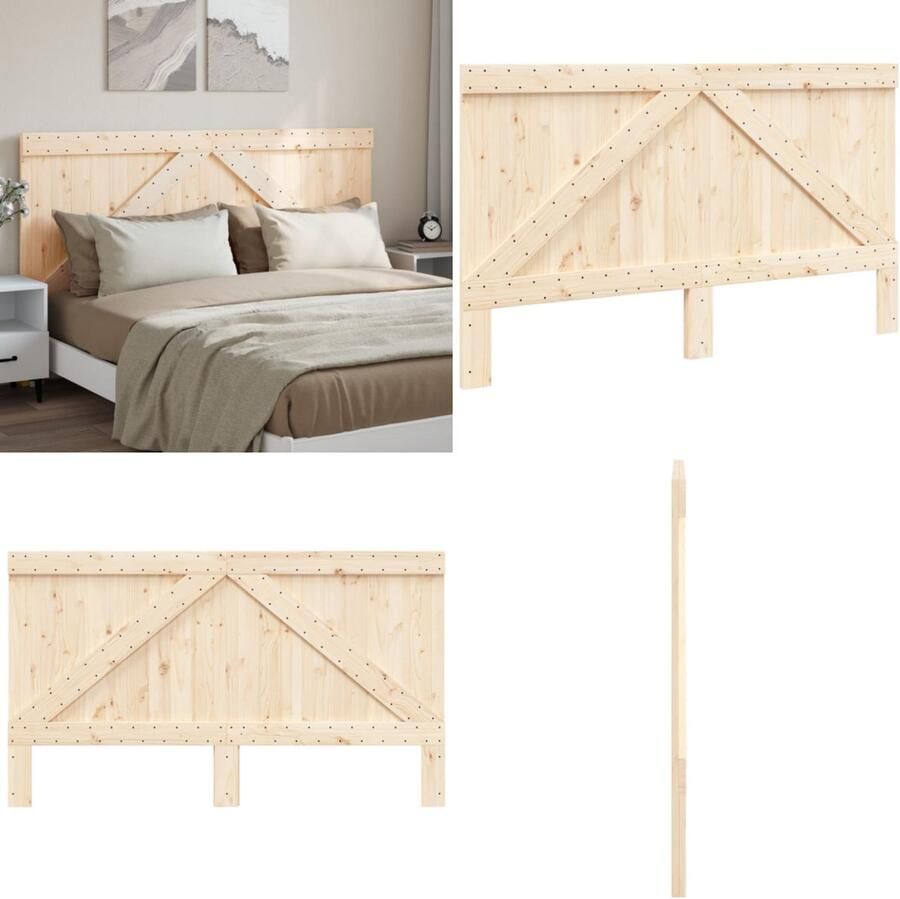 VidaXL Hoofdbord 180x104 cm massief grenenhout Hoofdbord Hoofdborden Hoofdbord Bed Hoofdeinde Bed