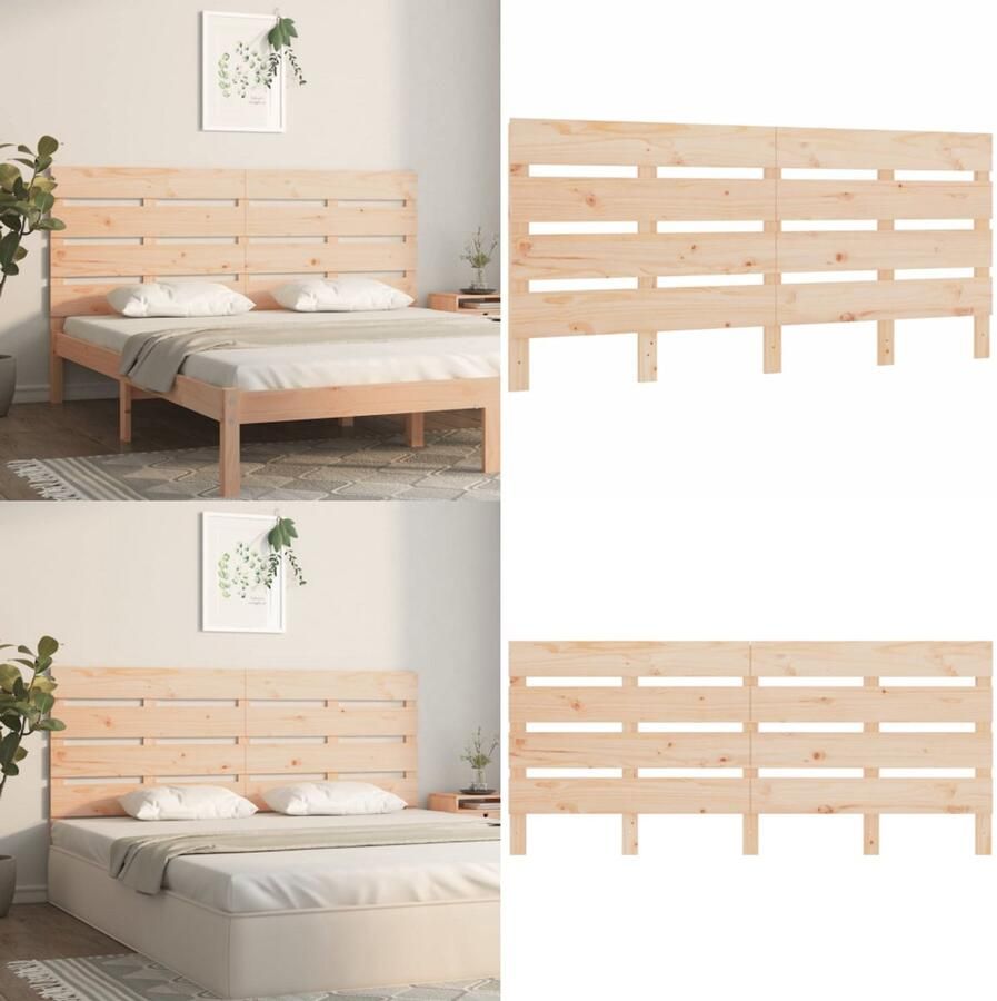 VidaXL Hoofdbord 180x3x80 cm massief grenenhout Hoofdbord Hoofdborden Hoofdeinde Houten Hoofdbord