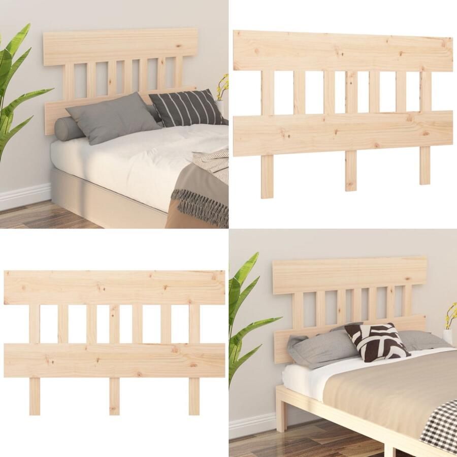 VidaXL Hoofdbord 183 5x3x81 cm massief grenenhout Hoofdbord Hoofdborden Hoofdeinde Houten Hoofdbord