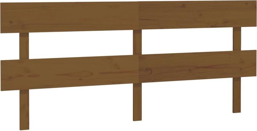 VidaXL Hoofdbord 184x3x81 cm massief grenenhout honingbruin - Foto 2