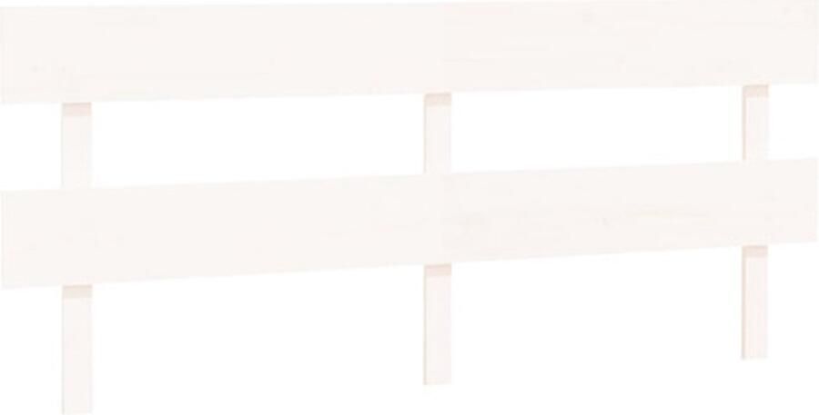 VidaXL Hoofdbord 184x3x81 cm massief grenenhout wit