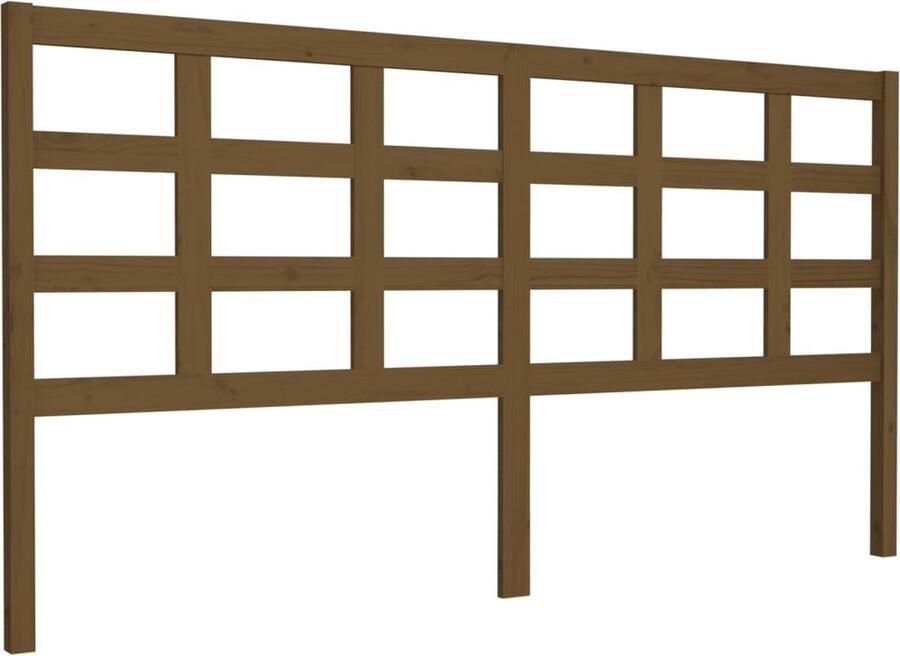 VidaXL Hoofdbord 185 5x4x100 cm massief grenenhout honingbruin - Foto 2