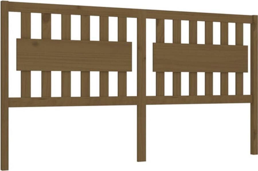 VidaXL Hoofdbord 185 5x4x100 cm massief grenenhout honingbruin - Foto 8