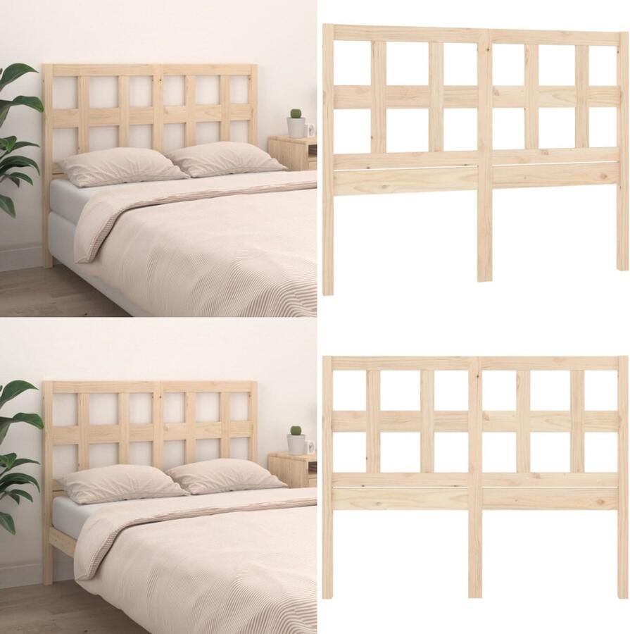 VidaXL Hoofdbord 185 5x4x100 cm massief grenenhout Hoofdbord Hoofdborden Hoofdeinde Houten Hoofdbord