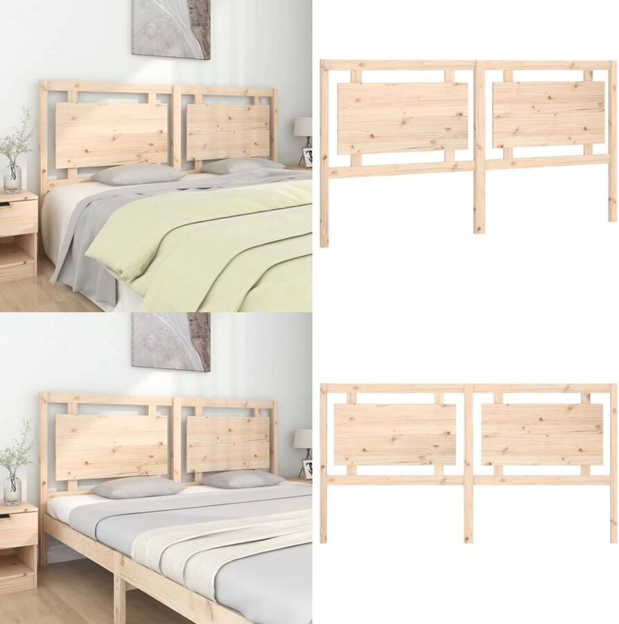 VidaXL Hoofdbord 185 5x4x100 cm massief grenenhout Hoofdbord Hoofdborden Hoofdeinde Houten Hoofdbord
