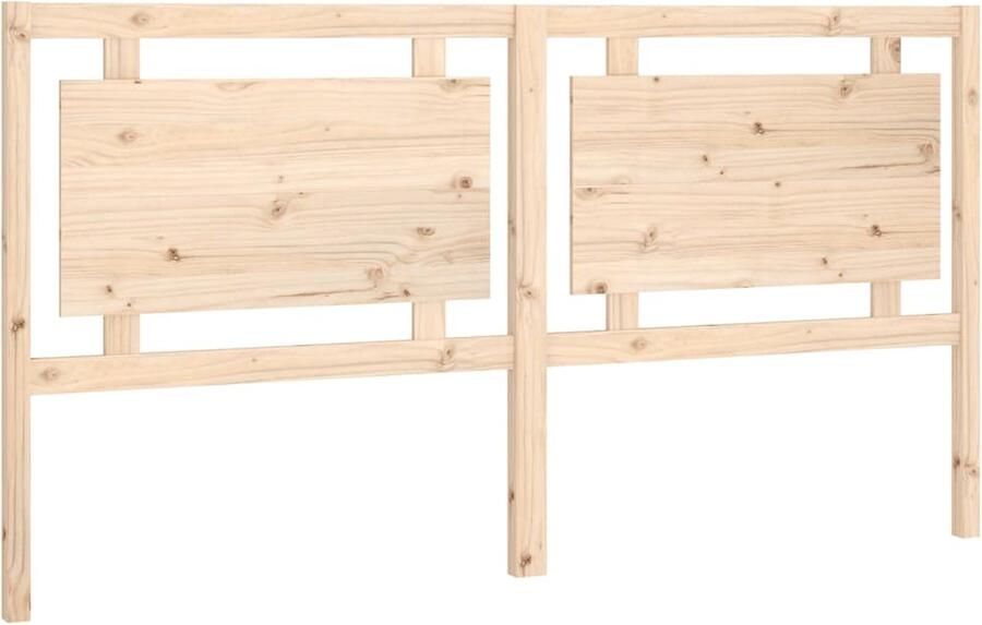 VidaXL Hoofdbord van massief grenenhout 185 5 cm Hoofdboard Hoofdeinde Houten Hoofdbord Rustic Interieur Landelijk Meubilair Massief Grenenhout Bedroom Decor - Foto 2
