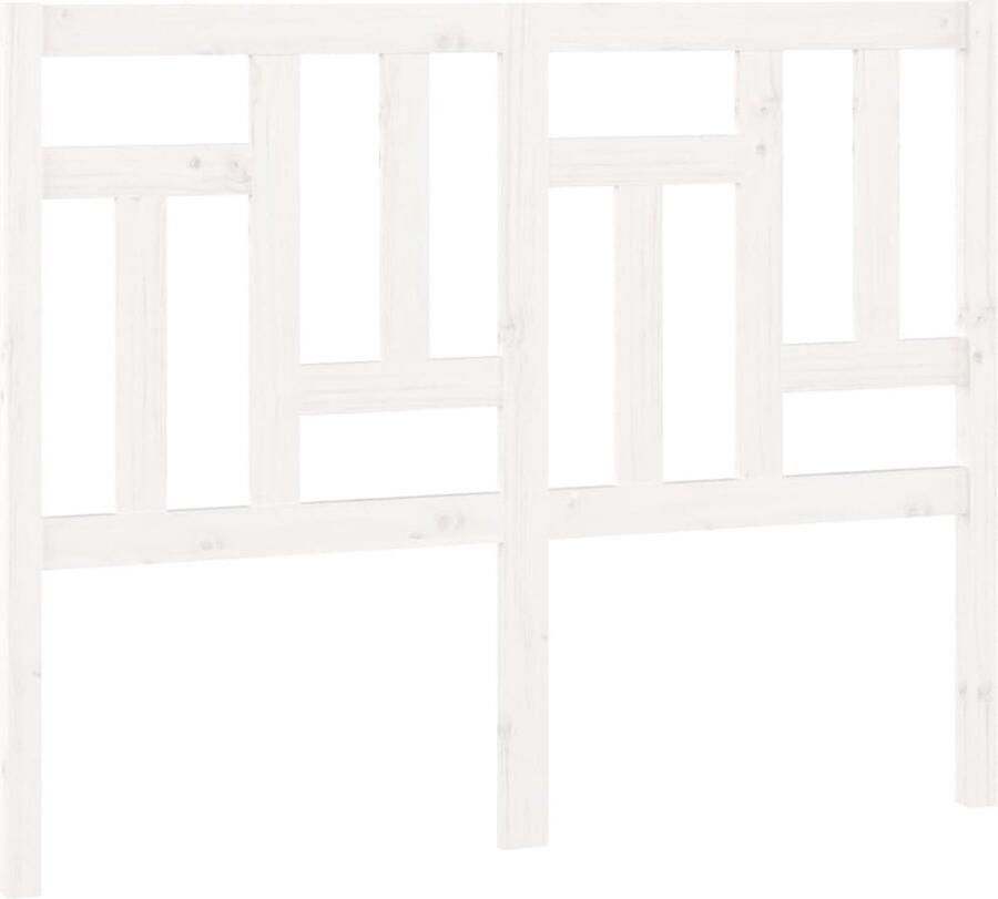VidaXL Hoofdbord 185 5x4x100 cm massief grenenhout wit
