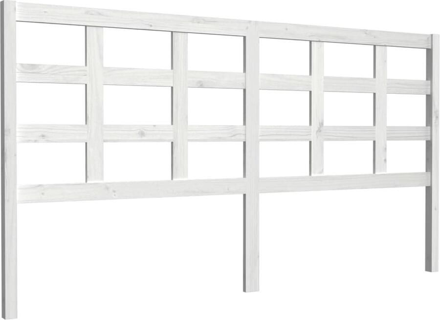 VidaXL Hoofdbord 185 5x4x100 cm massief grenenhout wit