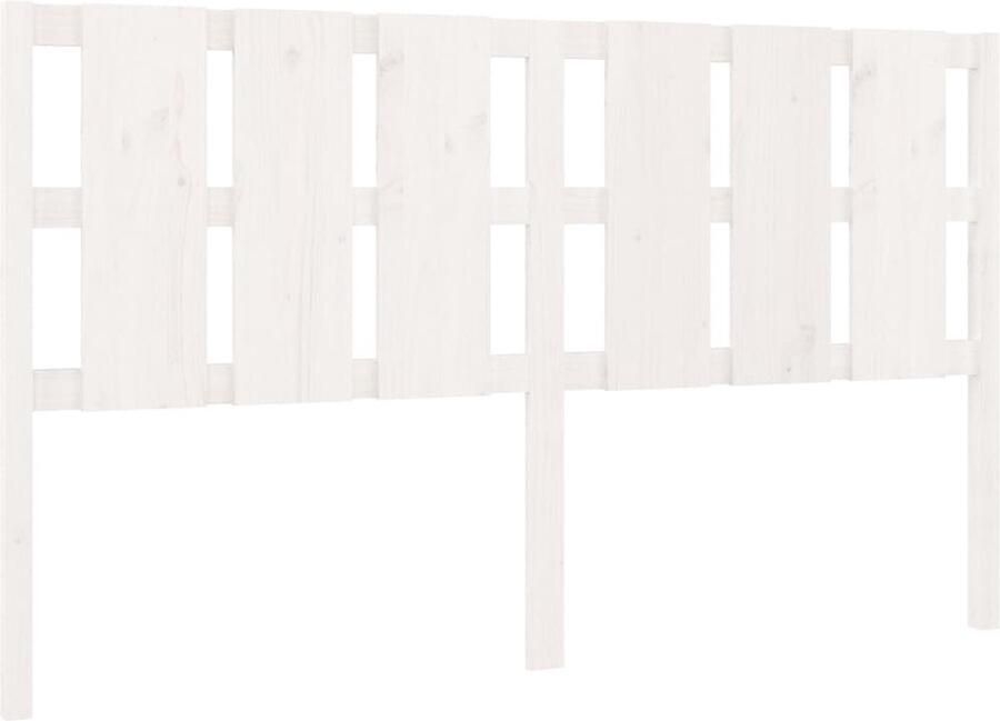 VidaXL Hoofdbord 185 5x4x100 cm massief grenenhout wit - Foto 2