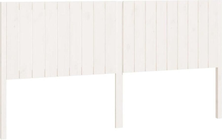 VidaXL Hoofdbord 185 5x4x100 cm massief grenenhout wit