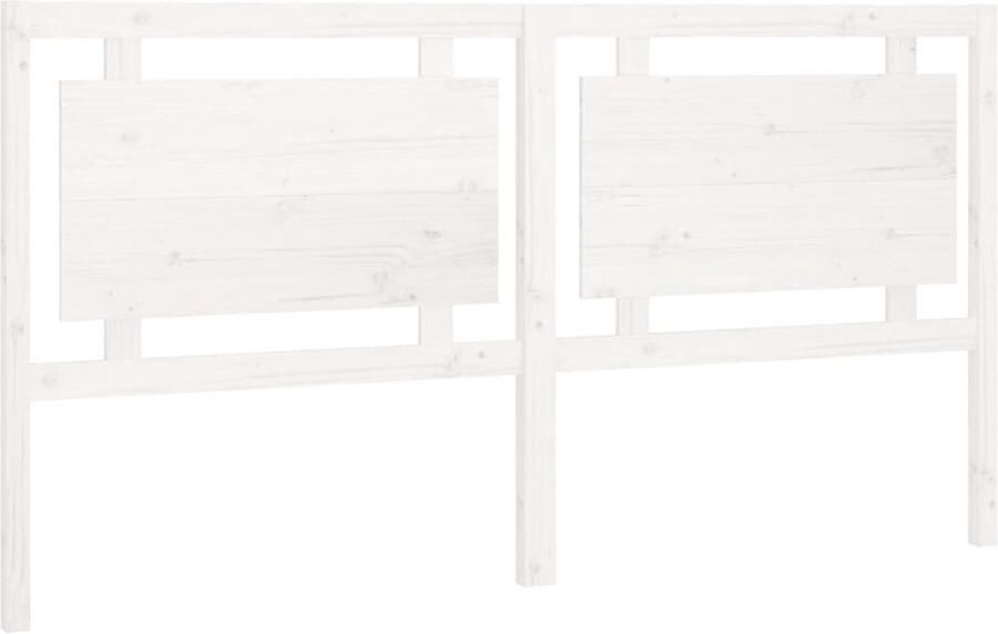 VidaXL Hoofdbord 185 5x4x100 cm massief grenenhout wit - Foto 6