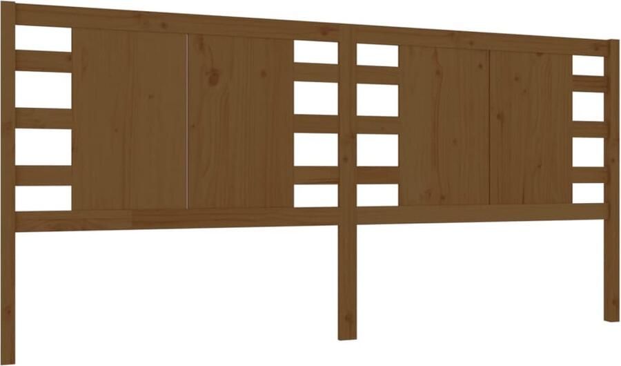 VidaXL Hoofdbord 186x4x100 cm massief grenenhout honingbruin - Foto 2