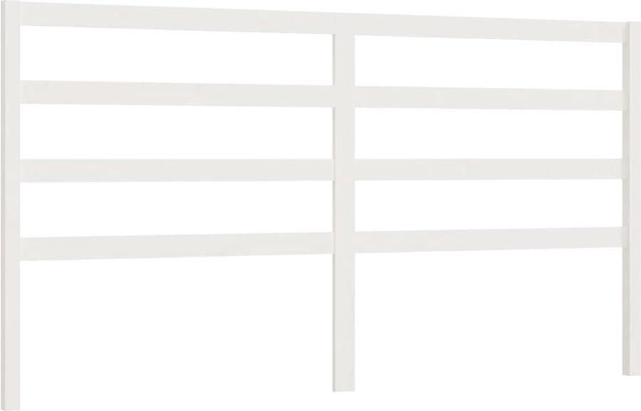 VidaXL Hoofdbord 186x4x100 cm massief grenenhout wit - Foto 2