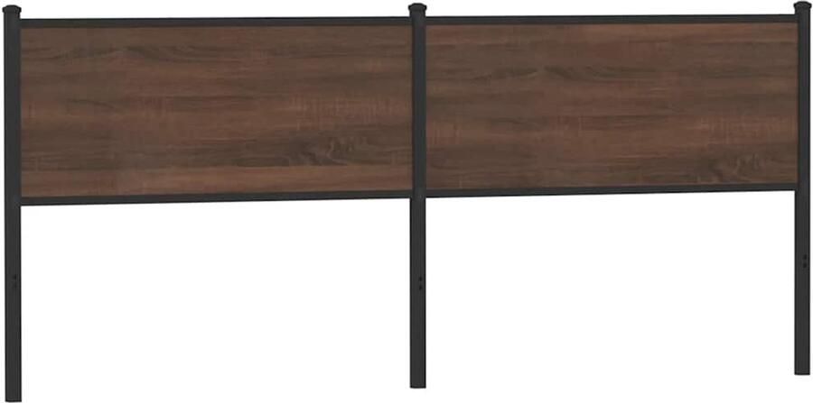 VidaXL Vervangend hoofdbord 190 cm bewerkt hout en staal bruin eikenkleurig