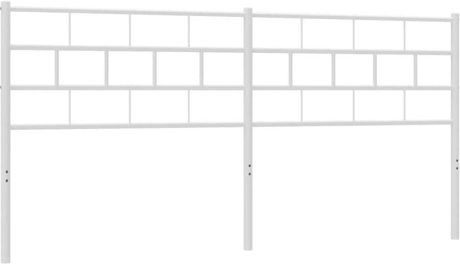 VidaXL Hoofdbord 193 cm metaal wit - Foto 3
